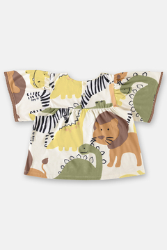 Imagem do Conjunto bata safari e short linho marrom Up Baby