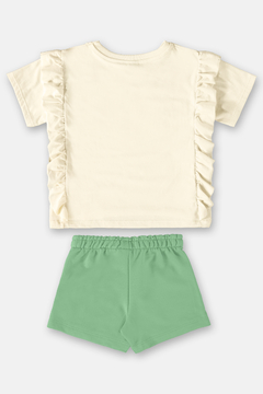 Conjunto jardim creme com verde Up Baby na internet