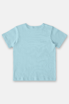 Imagem do Pijama camiseta e bermuda algodão azul espaço Up Baby