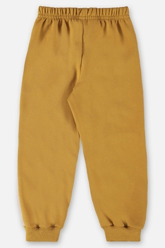 Conjunto blusão e calça em moletom marrom chai Up Baby