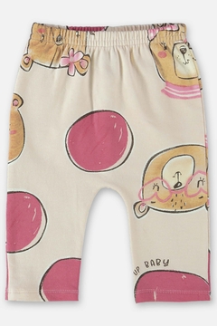 Imagem do Conjunto blusao pelo e calça molecotom rosa urso Up Baby