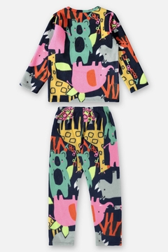Pijama blusa e calça microsoft azul animais Up Baby na internet
