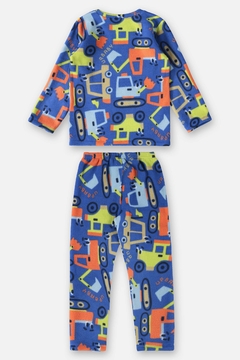 Pijama blusa e calça microsoft azul trator Up Baby na internet