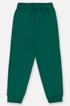 Calça em moletom verde aventurina Up Baby - comprar online