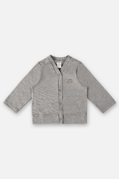 Cardigan algodão mescla cinza Up Baby