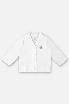 Cardigan algodão branco Up Baby