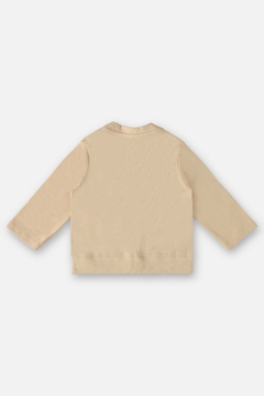 Cardigan algodão bege semolina Up Baby - comprar online