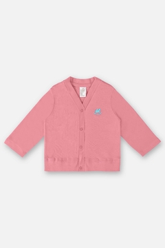 Cardigan algodão rosa morango Up Baby
