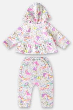 Conjunto casaco e calça algodao magic unicornio Up Baby - comprar online