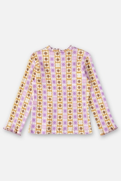 Blusa manga longa ribana floral - comprar online