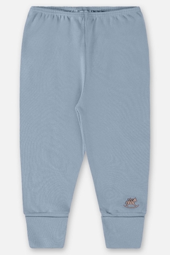 Calça em algodão azul medio Up Baby