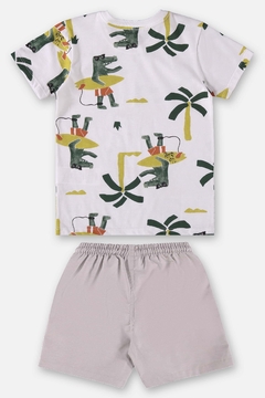Conjunto camiseta com bermuda tecido jacare surf Up Baby na internet
