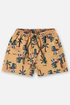 Conjunto Up Baby camiseta com short microfibra crocodilo - Helena Magalhães