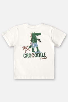 Conjunto Up Baby camiseta com short microfibra crocodilo