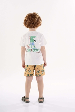 Conjunto Up Baby camiseta com short microfibra crocodilo - comprar online