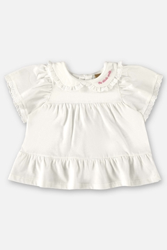 Conjunto bata algodao com tapa fralda tricoline floral Up Baby
