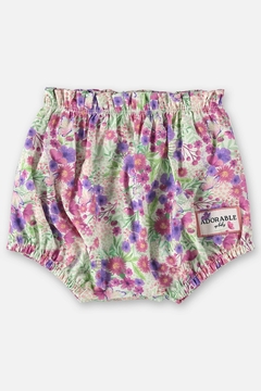 Conjunto bata algodao com tapa fralda tricoline floral Up Baby - loja online