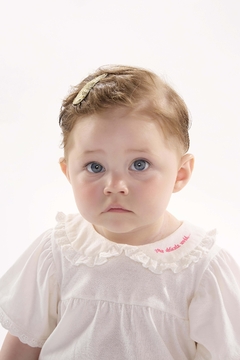 Conjunto bata algodao com tapa fralda tricoline floral Up Baby - comprar online