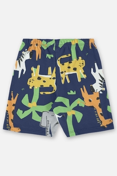 Pijama blusa com short algodao Up Baby azul animais - loja online