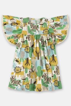 Vestido Up Baby creme com mostarda safari - comprar online