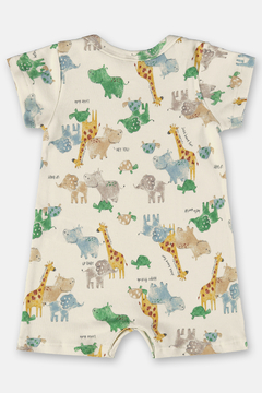 Macaquinho Up Baby creme safari - comprar online