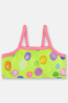Biquini em malha UV 50 Up Baby verde fluor bolas na internet