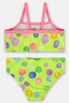 Biquini em malha UV 50 Up Baby verde fluor bolas - comprar online