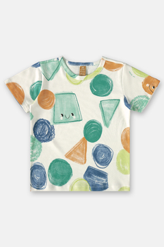 Pijama camiseta e bermuda Up Baby suedine bolas - comprar online