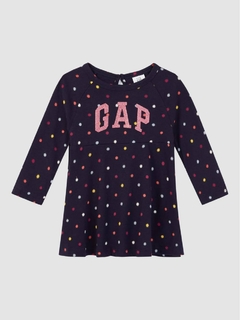 Vestido infantil com logo GAP
