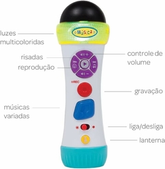 Microfone musical canta e grava Buba - loja online