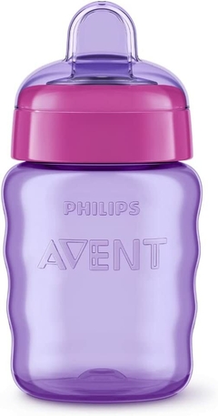 Copo Easy Sip c/Bico de Silicone Rosa 260ml Philips Avent na internet