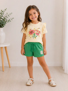 Conjunto jardim creme com verde Up Baby