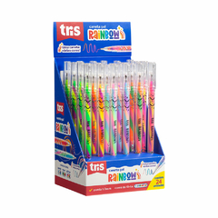 CANETA GEL TRIS RAINBOW 1.0 NEON UNIDADE