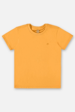 Camiseta manga curta Up Baby damasco