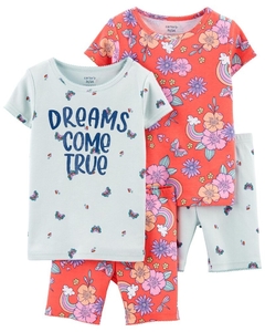 Pijama carters 4 peças floral - comprar online