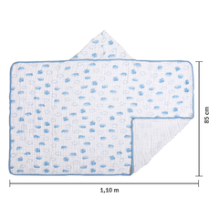Toalha de banho Soft Bamboo Mami com capuz estampada Nuvem Fofa - comprar online