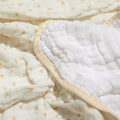 Toalha de banho Soft Bamboo Mami com capuz estampada Silhueta Pássaros - Helena Magalhães
