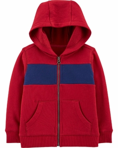 Jaqueta moletom Carters bordo com azul