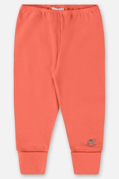 Calça em algodão vermelho alaranjado Up Baby