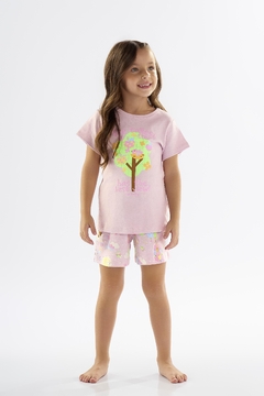 Pijama algodao Up Baby lilas jardim encantado