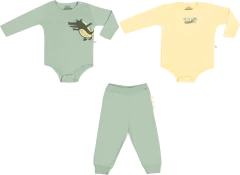 Kit 3 peças Have Fun Jacare ribana amarelo e verde - comprar online