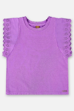 Blusa manga curta Up Baby roxo orquídea