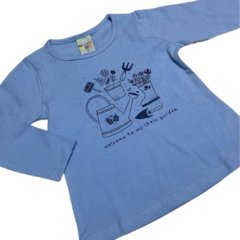 Blusa manga longa garden azul Have Fun