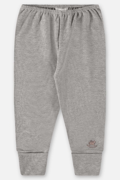 Calça em algodão mescla cinza medio Up Baby