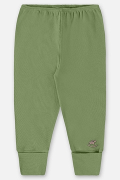 Calça em algodão verde picante Up Baby