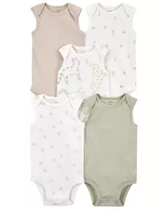 Kit body Carters regata 5 peças animais