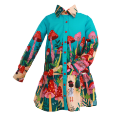 Vestido recortes barrado caminho encantado-Precoce - comprar online