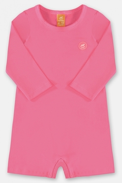 Macaquinho manga longa UV 50+ pink fluor Up Baby