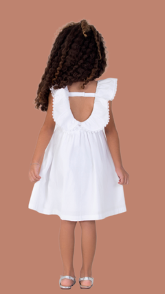 Vestido Precoce branco decote costas - Helena Magalhães