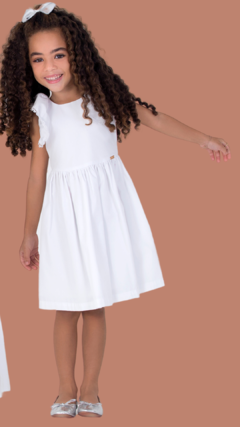 Vestido Precoce branco decote costas